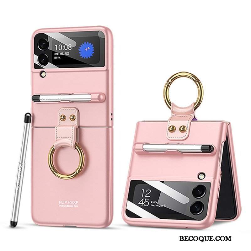 Etui do Samsung Galaxy Z Flip 4 Etui Ochronne Etui Folio Uchwyt Rysika Z Pełną Ochroną