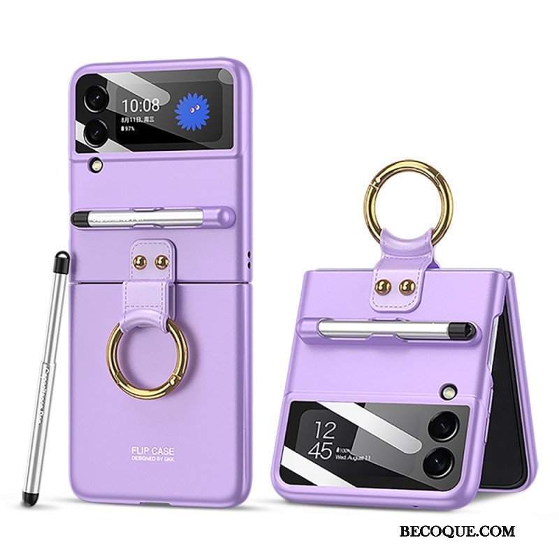 Etui do Samsung Galaxy Z Flip 4 Etui Ochronne Etui Folio Uchwyt Rysika Z Pełną Ochroną