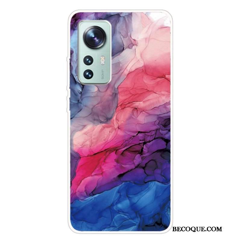 Etui do Xiaomi 12 Pro Akwarela Z Marmuru Silikonowego