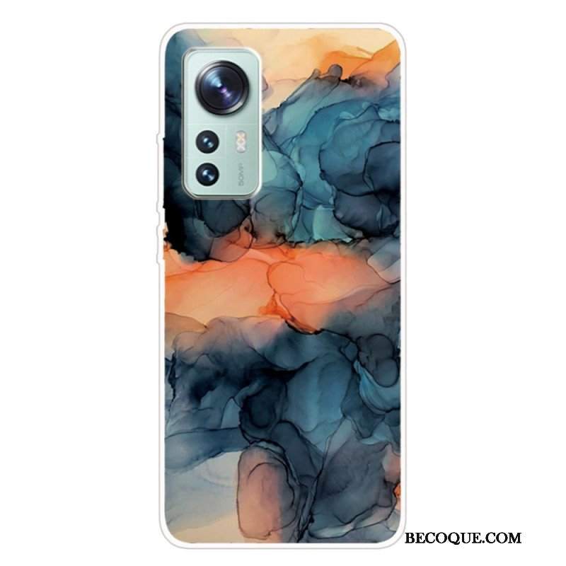 Etui do Xiaomi 12 Pro Akwarela Z Marmuru Silikonowego