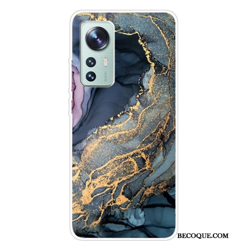 Etui do Xiaomi 12 Pro Akwarela Z Marmuru Silikonowego