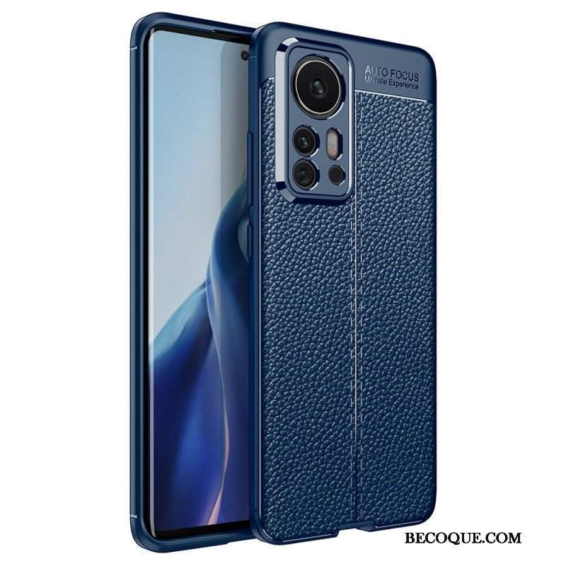 Etui do Xiaomi 12 Pro Efekt Skóry Liczi Z Podwójną Linią