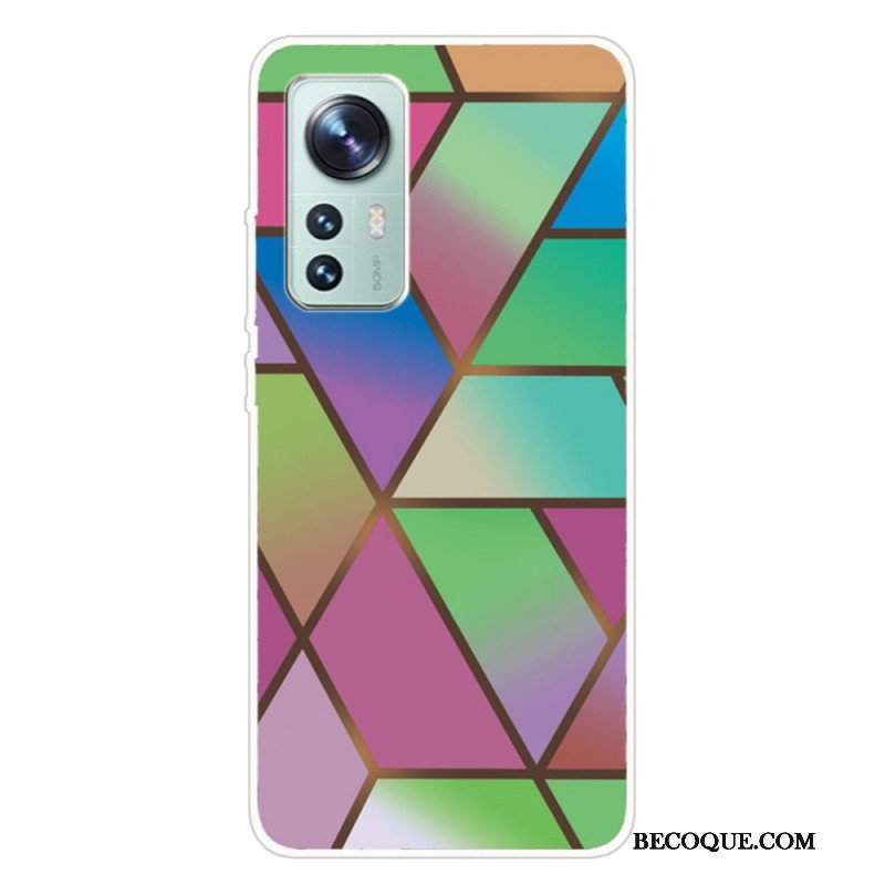 Etui do Xiaomi 12 Pro Silikonowa Geometria Marmuru