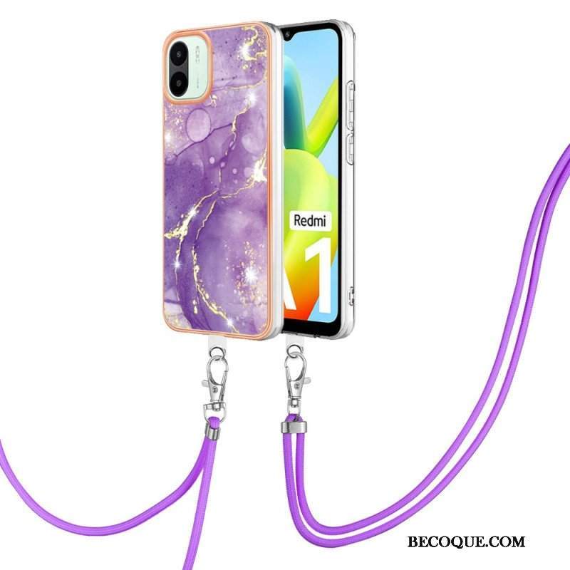 Etui do Xiaomi Redmi A1 ze Sznurkiem Sznurek W Stylu Marmuru