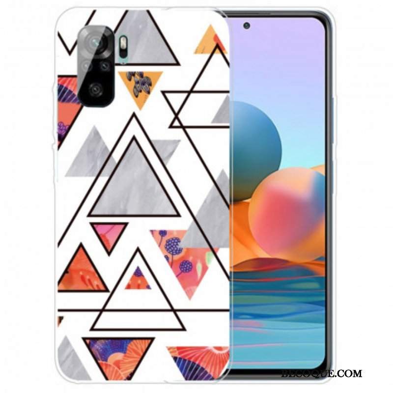 Etui do Xiaomi Redmi Note 10 / 10S Marmurowe Trójkąty