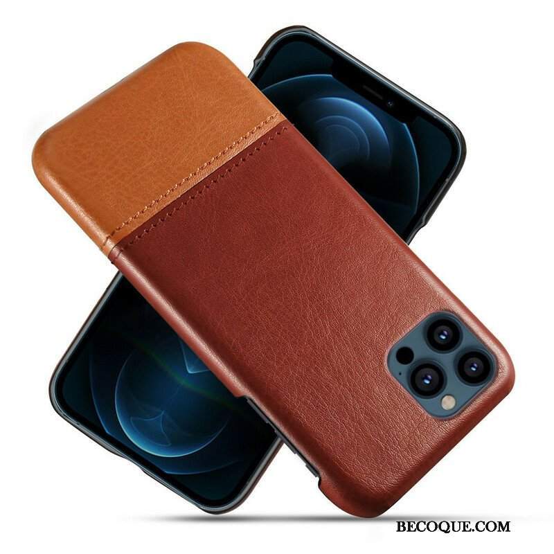 Etui do iPhone 13 Pro Max Dwukolorowy Efekt Skóry Ksq