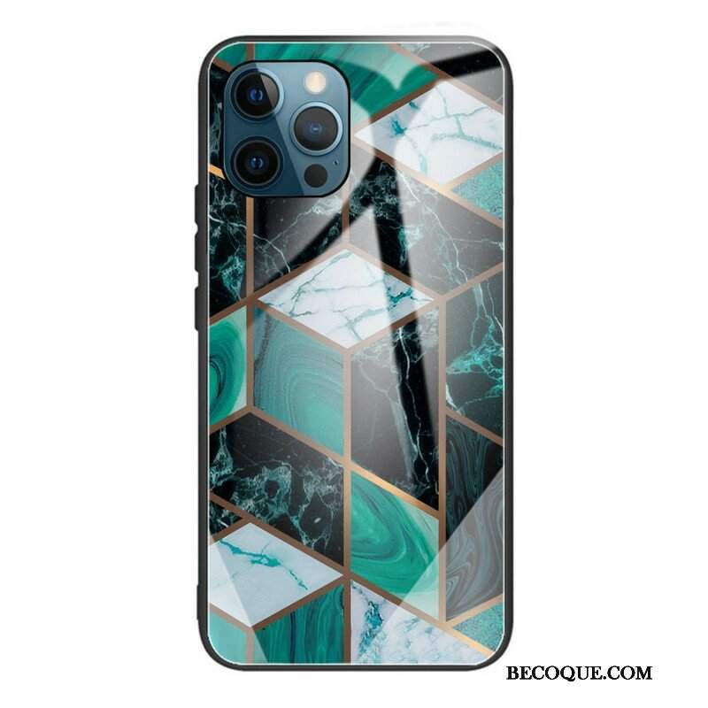 Etui do iPhone 13 Pro Max Geometria Marmurowe Szkło Hartowane