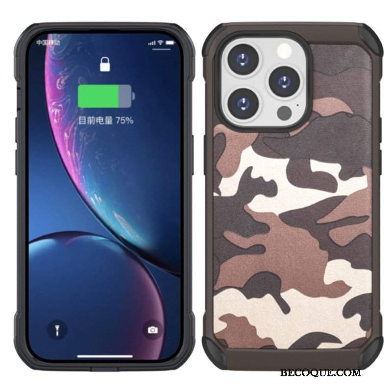 Etui do iPhone 14 Pro Wzmocniony Kamuflaż