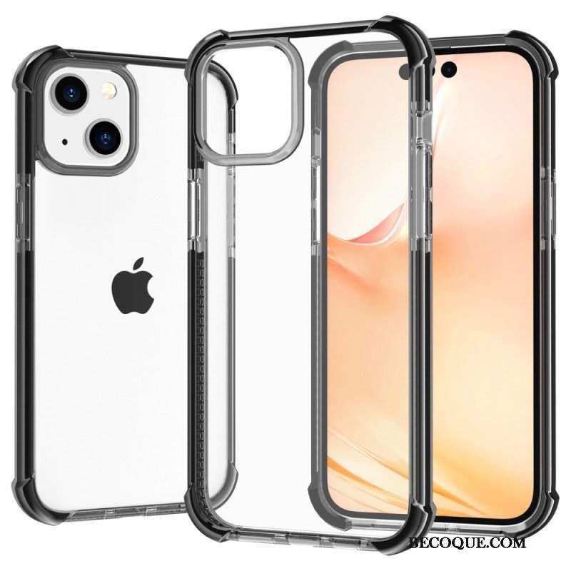 Etui do iPhone 14 Przezroczyste Kolorowe Krawędzie