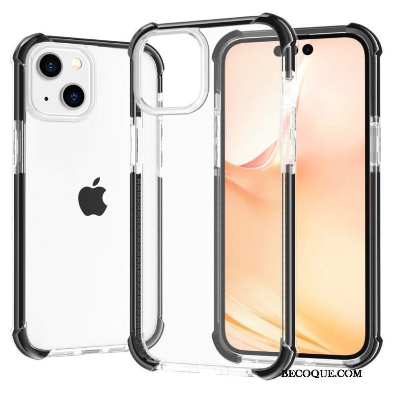 Etui do iPhone 14 Przezroczyste Kolorowe Krawędzie