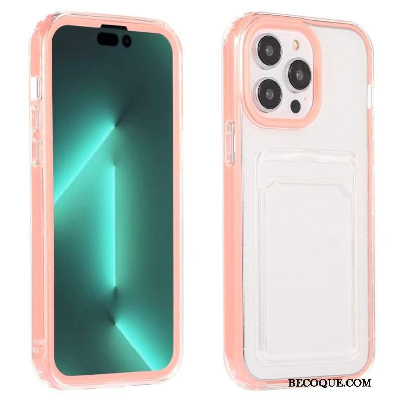 Etui do iPhone 14 Przezroczysty Uchwyt Na Kartę