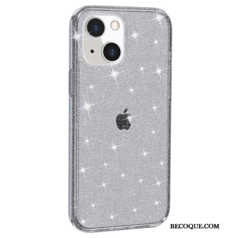 Etui do iPhone 15 Przezroczysty Brokat