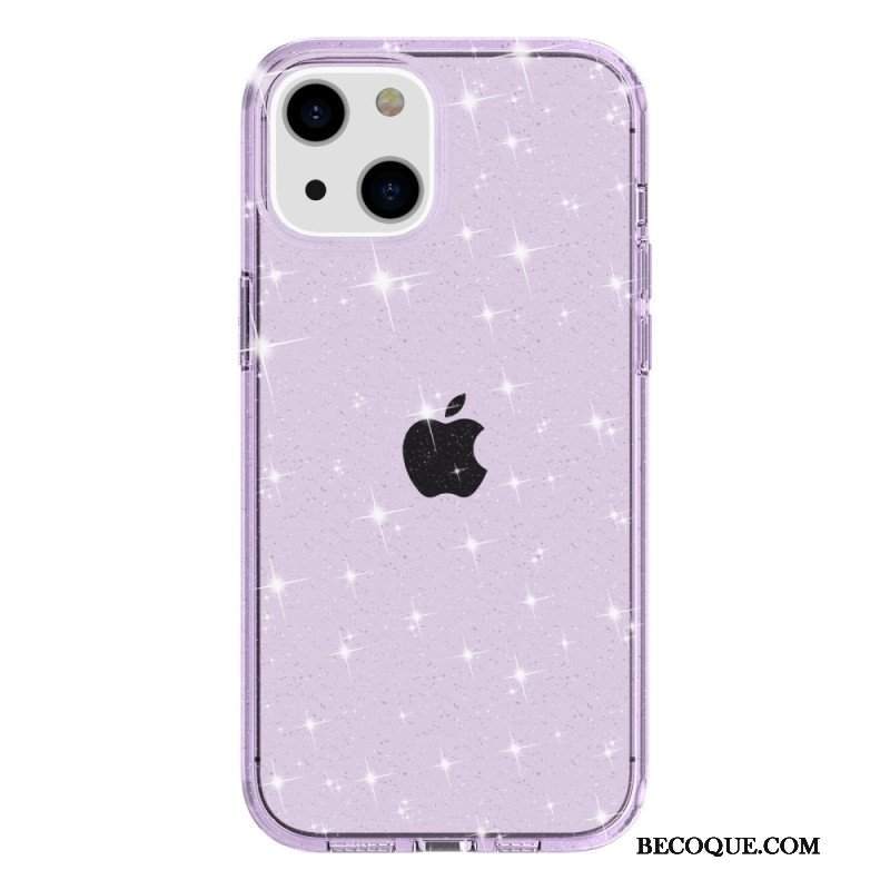 Etui do iPhone 15 Przezroczysty Brokat