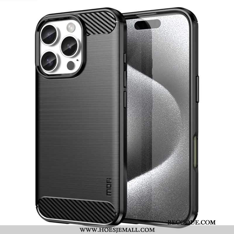 Etui iPhone 16 Pro Max Szczotkowane Włókno Węglowe Mofi