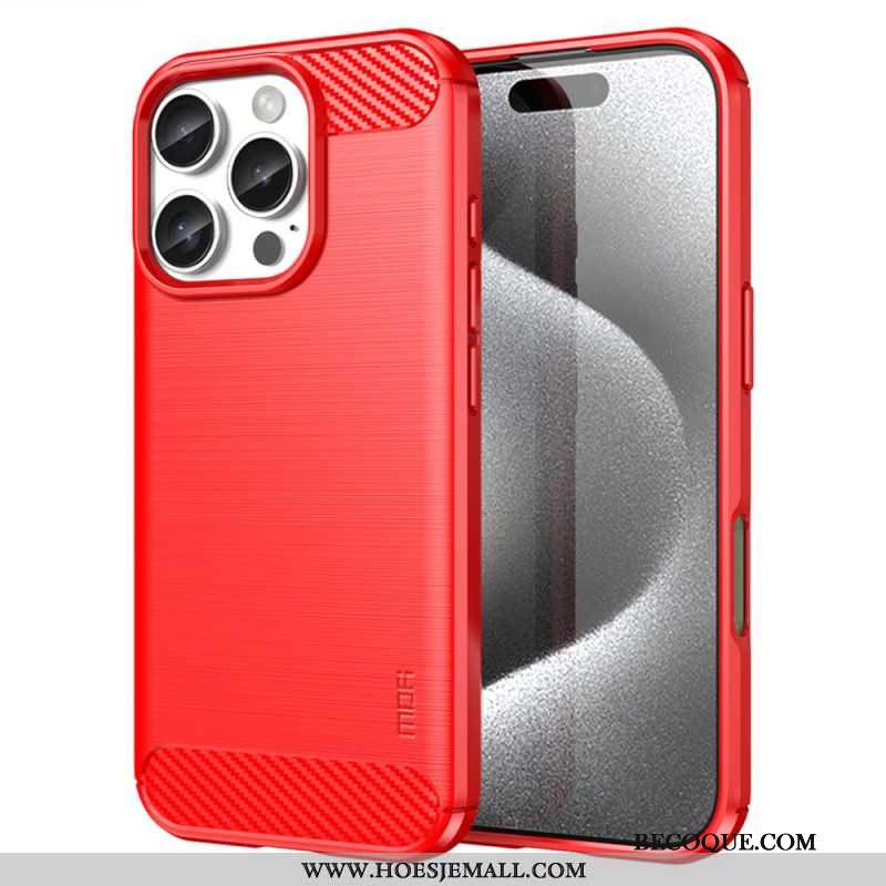 Etui iPhone 16 Pro Max Szczotkowane Włókno Węglowe Mofi