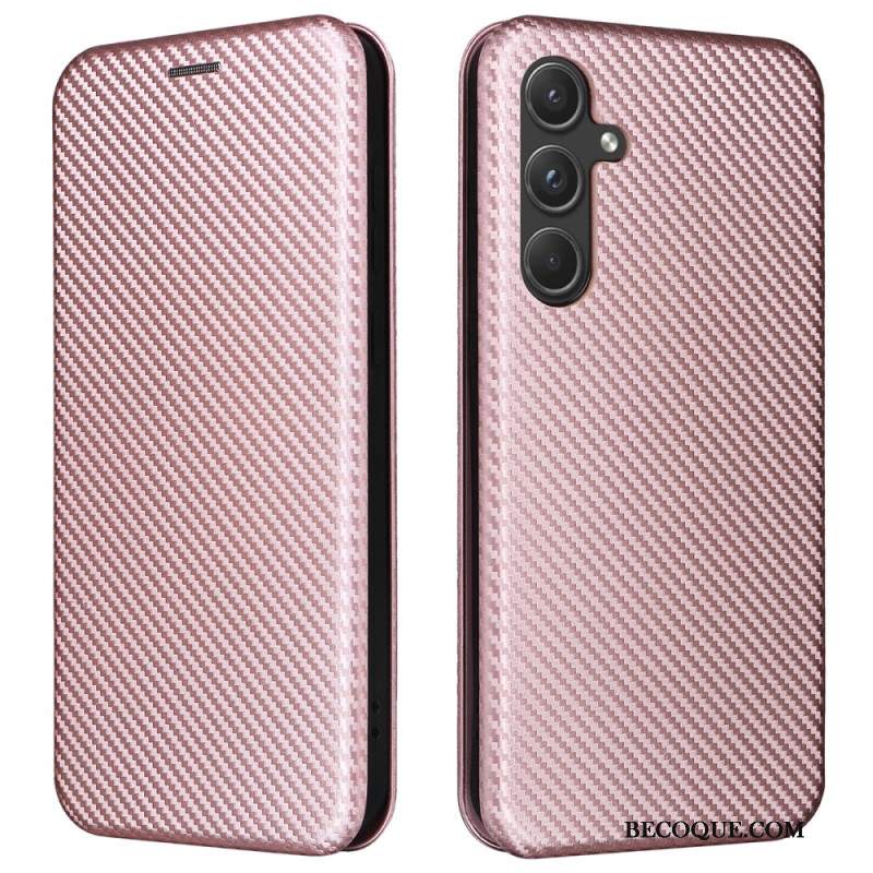 Flip Kotelot Samsung Galaxy A55 5g Etui Na Telefon Tekstura Włókna Węglowego