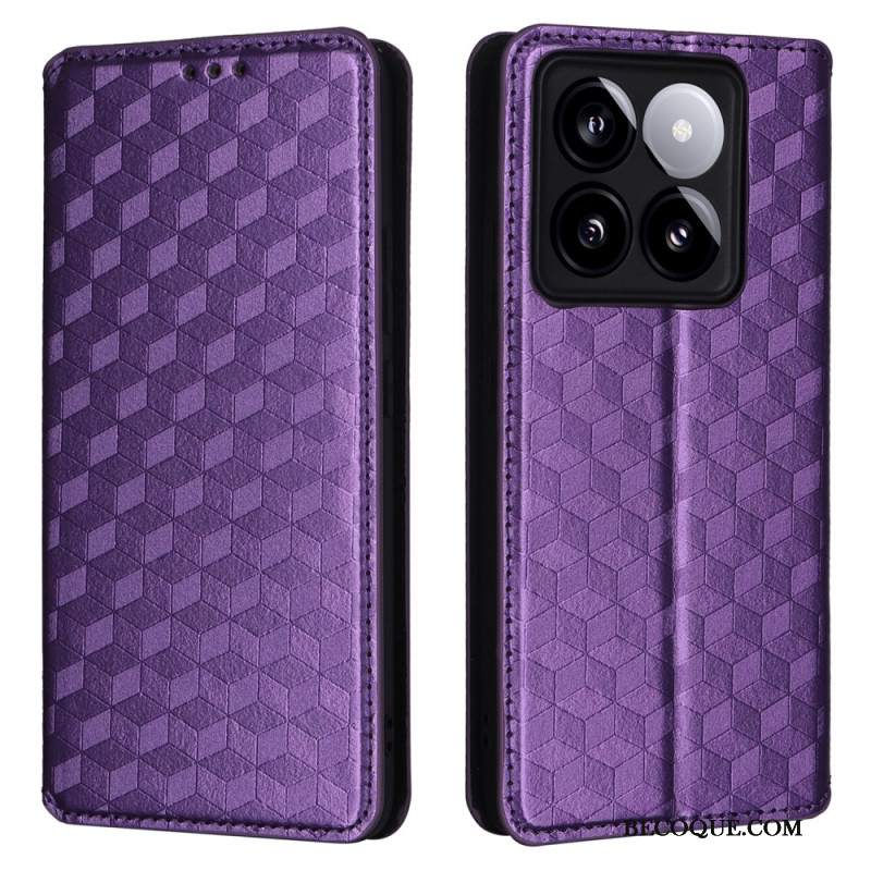 Flip Kotelot Xiaomi 14t Pro Kostki 3d Etui Ochronne