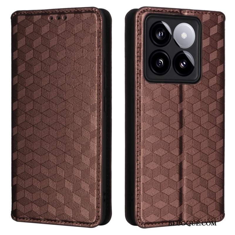 Flip Kotelot Xiaomi 14t Pro Kostki 3d Etui Ochronne