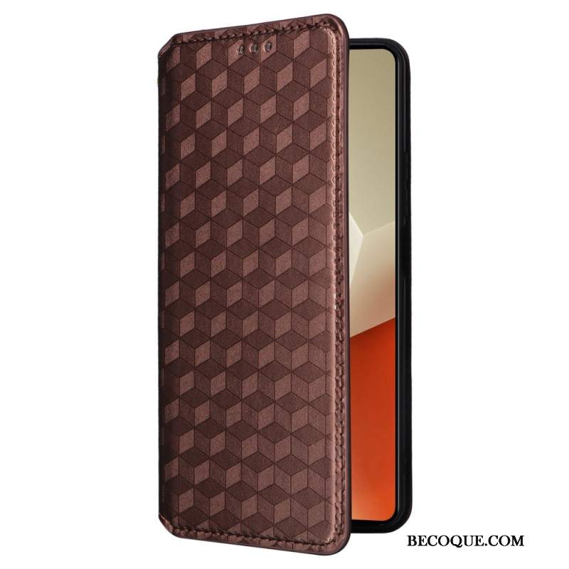 Flip Kotelot Xiaomi Redmi Note 13 5g Kostki 3d Etui Ochronne