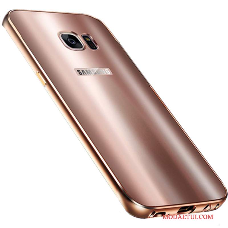 Futerał Samsung Galaxy S7 Edge Metal Na Telefon Niebieski, Etui Samsung Galaxy S7 Edge Ochraniacz Granica Anti-fall