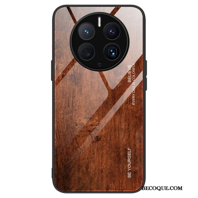 Futerały do Huawei Mate 50 Pro Szkło Hartowane W Stylu Drewna