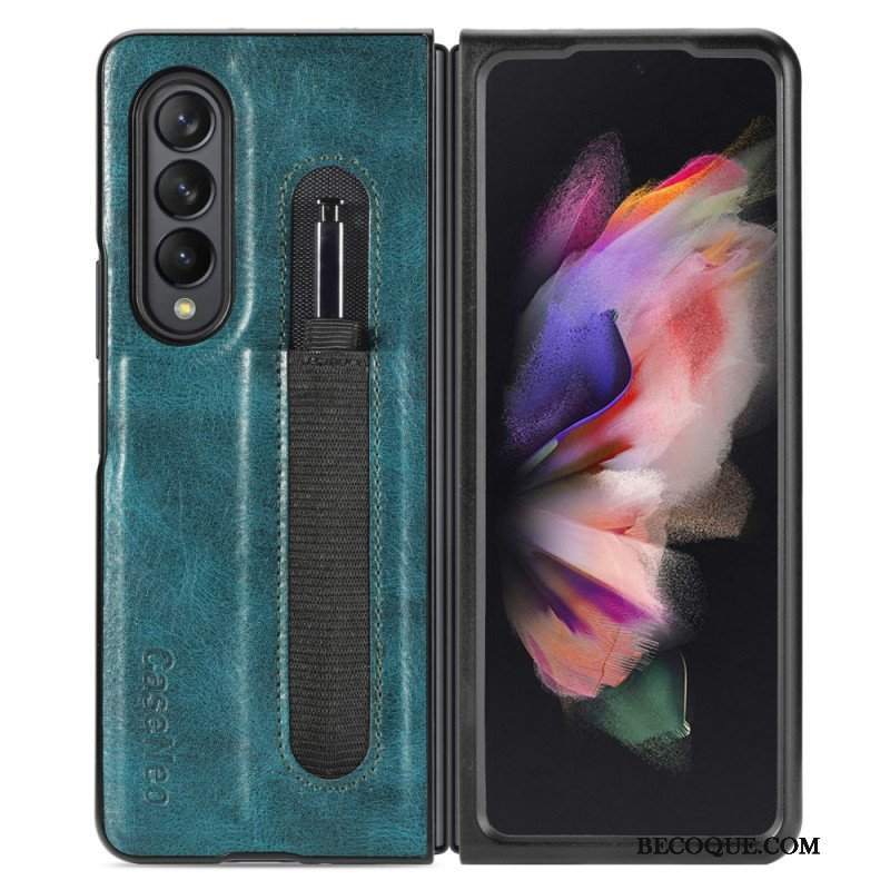 Futerały do Samsung Galaxy Z Fold 3 5G Stylowy Skórzany Uchwyt Na Rysik Caseneo