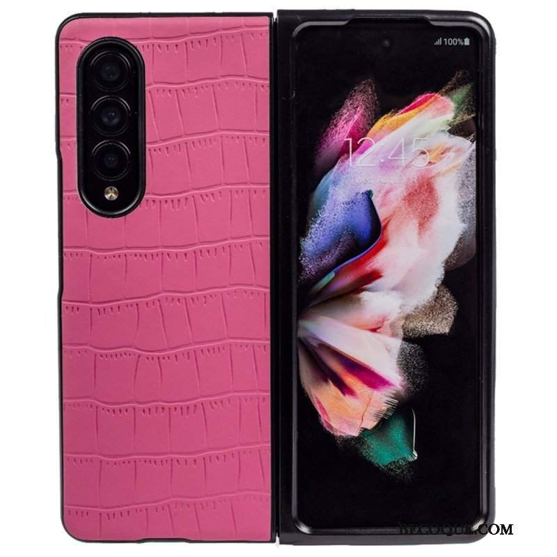 Futerały do Samsung Galaxy Z Fold 4 Wytłaczany Krokodyl