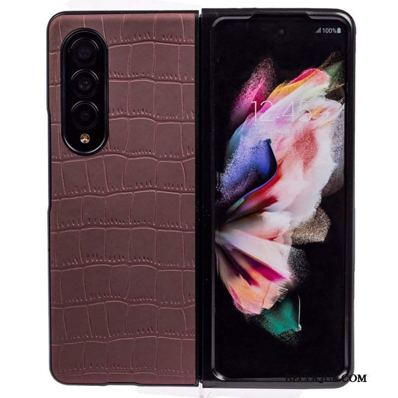 Futerały do Samsung Galaxy Z Fold 4 Wytłaczany Krokodyl