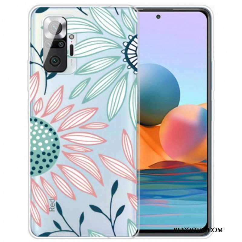 Futerały do Xiaomi Redmi Note 10 Pro Przejrzysty Jeden Kwiat