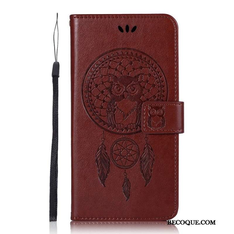 Obudowa Etui Na Telefon do Samsung Galaxy A13 5G / A04s Efekt Skóry Dream Catcher Sowa