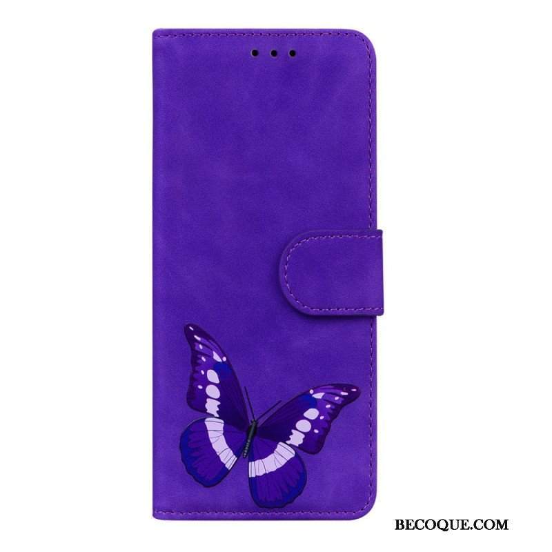 Obudowa Etui Na Telefon do Xiaomi Redmi Note 11 Pro / 11 Pro 5G Motyl Dotykający Skóry