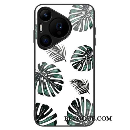 Etui Do Huawei Pura 70 Liście Ze Szkła Hartowanego