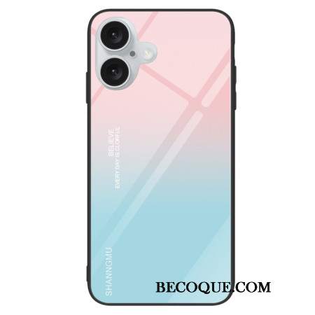 Etui Do iPhone 16 Plus Gradalne Szkło Hartowane Różowy Niebieski