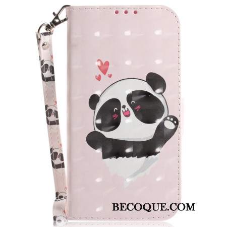 Etui Folio Do Google Pixel 8 Miłość Panda Z Paskiem