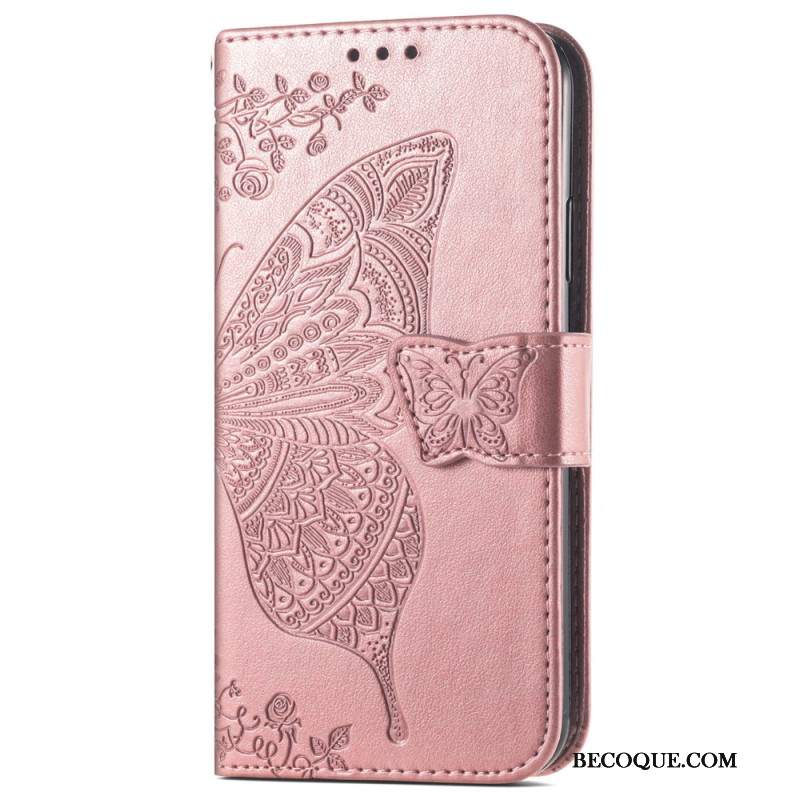 Etui Folio Do Huawei Pura 70 Barokowy Motyl Z Paskiem