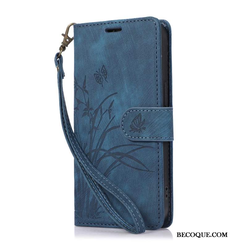 Etui Folio Do Oppo A98 5g Orchidee I Motyle