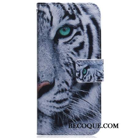 Etui Folio Do Oppo Reno 11 5g Biały Tygrys