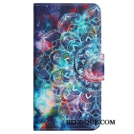 Etui Folio Do Samsung Galaxy A15 5g Gwiaździste Niebo I Mandala Z Paskiem