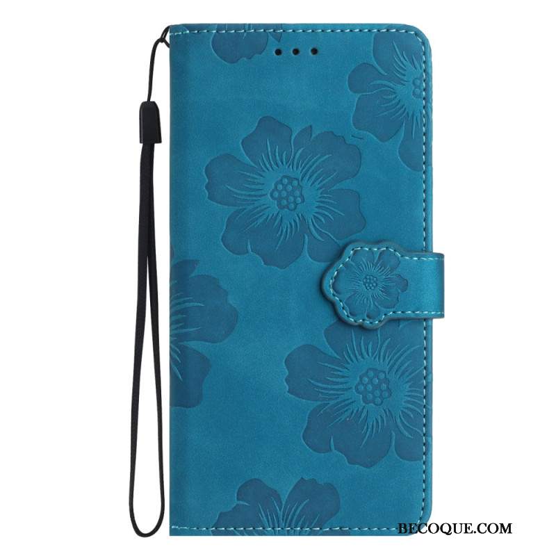 Etui Folio Do Samsung Galaxy A16 5g Kwiatowy Wzór Paska