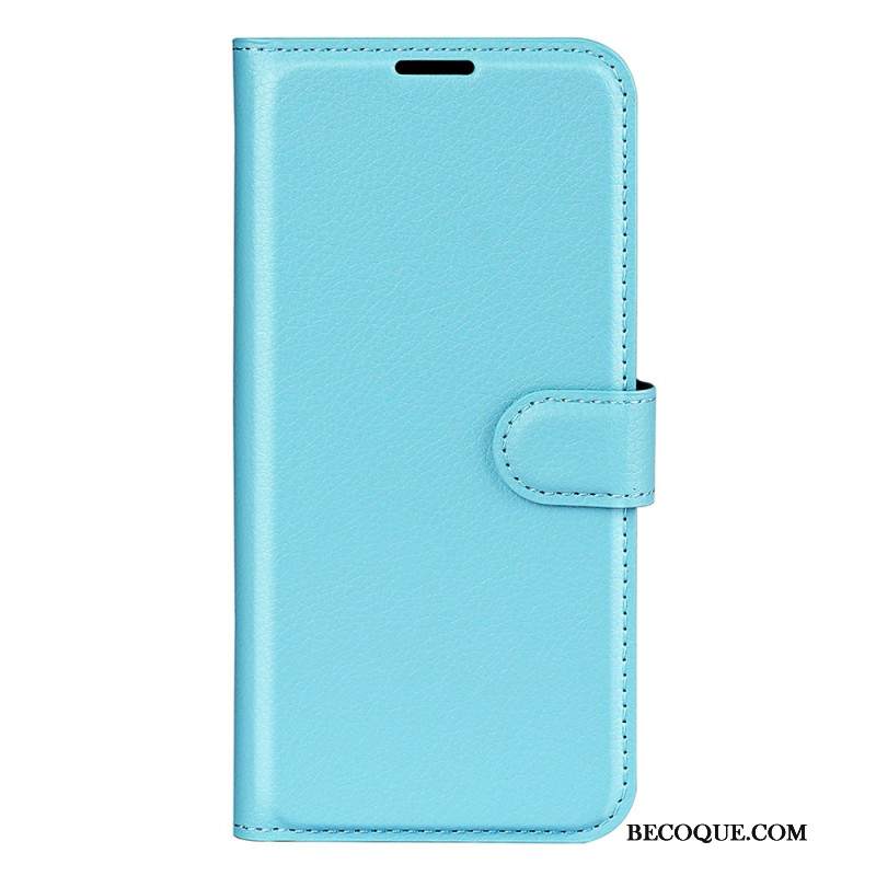 Etui Folio Do Samsung Galaxy A55 5g Klasyczna Sztuczna Skóra Litchi