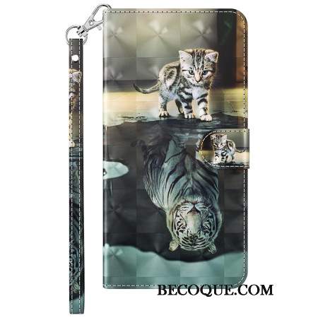 Etui Folio Do Samsung Galaxy A55 5g Kot I Tygrys Z Paskiem