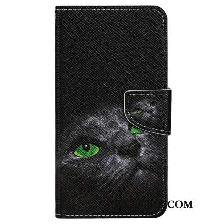 Etui Folio Do Samsung Galaxy S24 Plus 5g Zielonooki Kot Z Paskiem