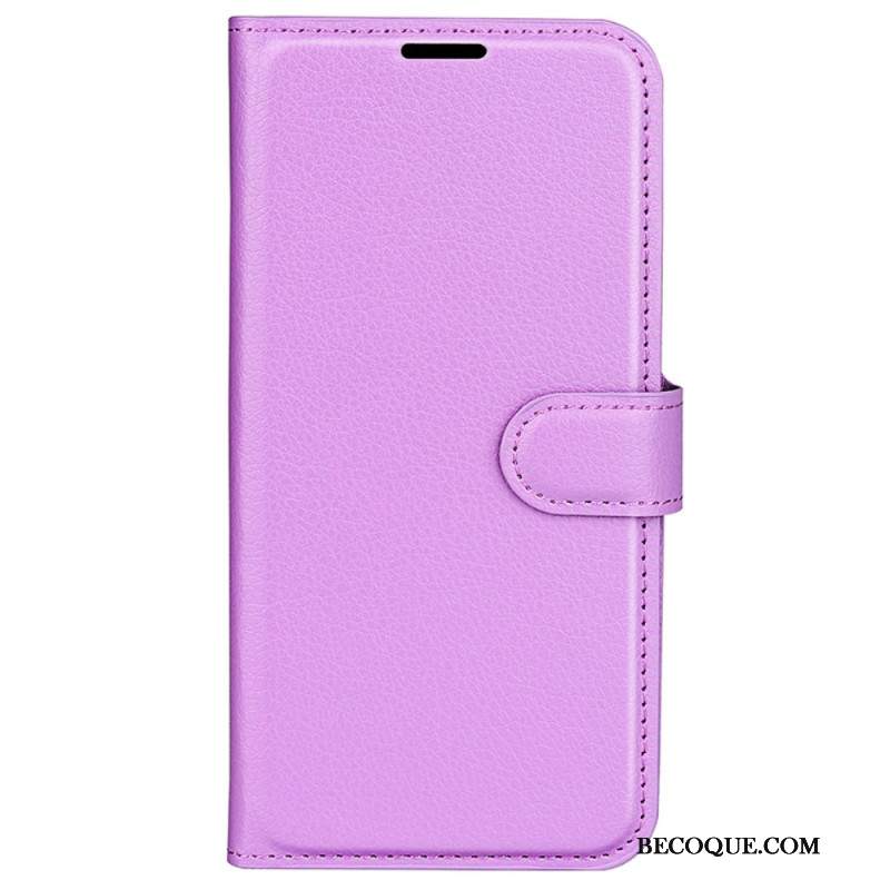 Etui Folio Do Sony Xperia 1 Vi Klasyczna Sztuczna Skóra Litchi