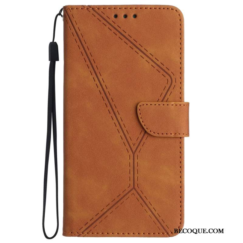 Etui Folio Do Sony Xperia 1 Vi Linie I Kropkowane Paski