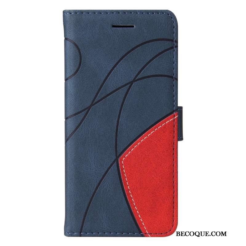 Etui Folio Do Xiaomi 14t Dwukolorowa Falista Linia