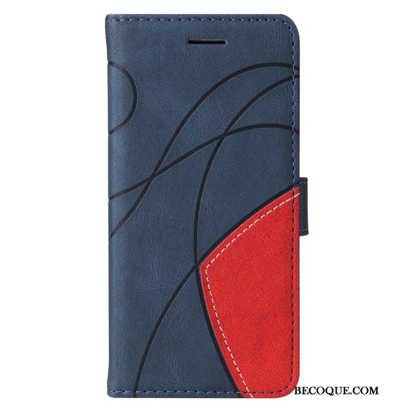 Etui Folio Do Xiaomi Redmi Note 13 Pro 4g Dwukolorowe I Linie