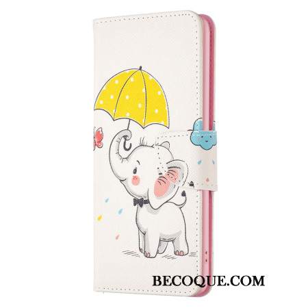 Etui Folio Do Xiaomi Redmi Note 13 Pro 4g Parasol I Słoń