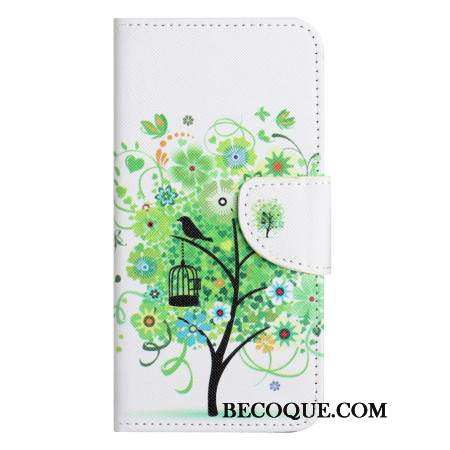 Etui Folio Do Xiaomi Redmi Note 13 Pro 5g Zielone Drzewo