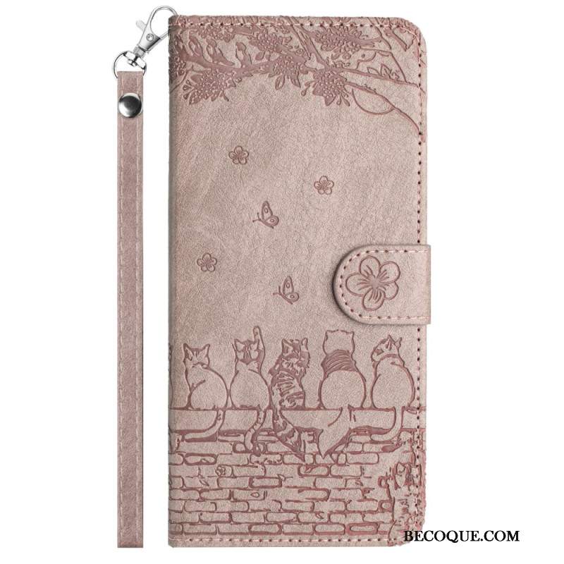 Etui Folio Do iPhone 16 Koty W Stringach