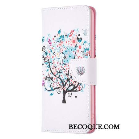 Etui Folio Do iPhone 16 Kwitnące Drzewo